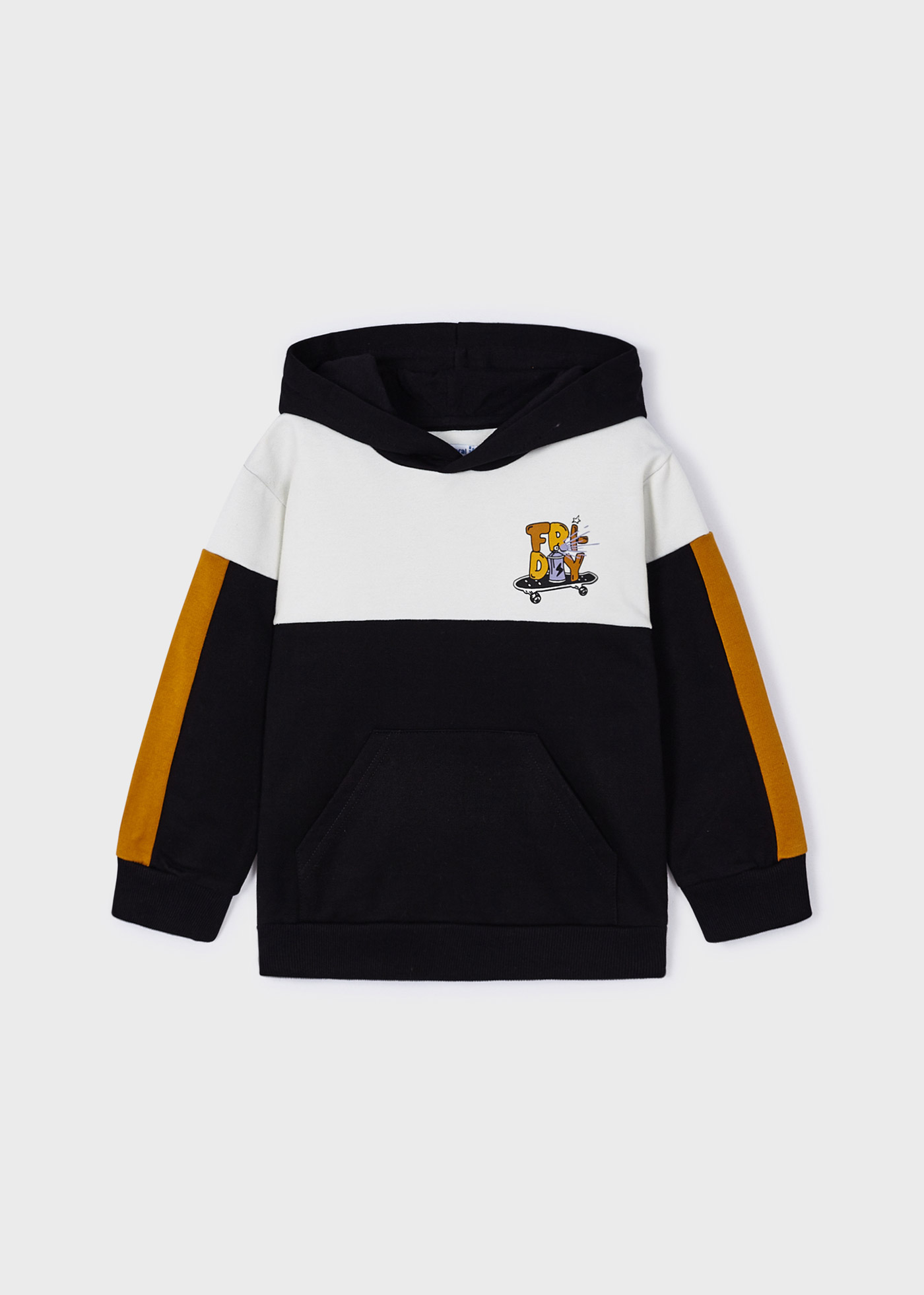 Conjunto de agasalho tricolor de 3 peças para meninos