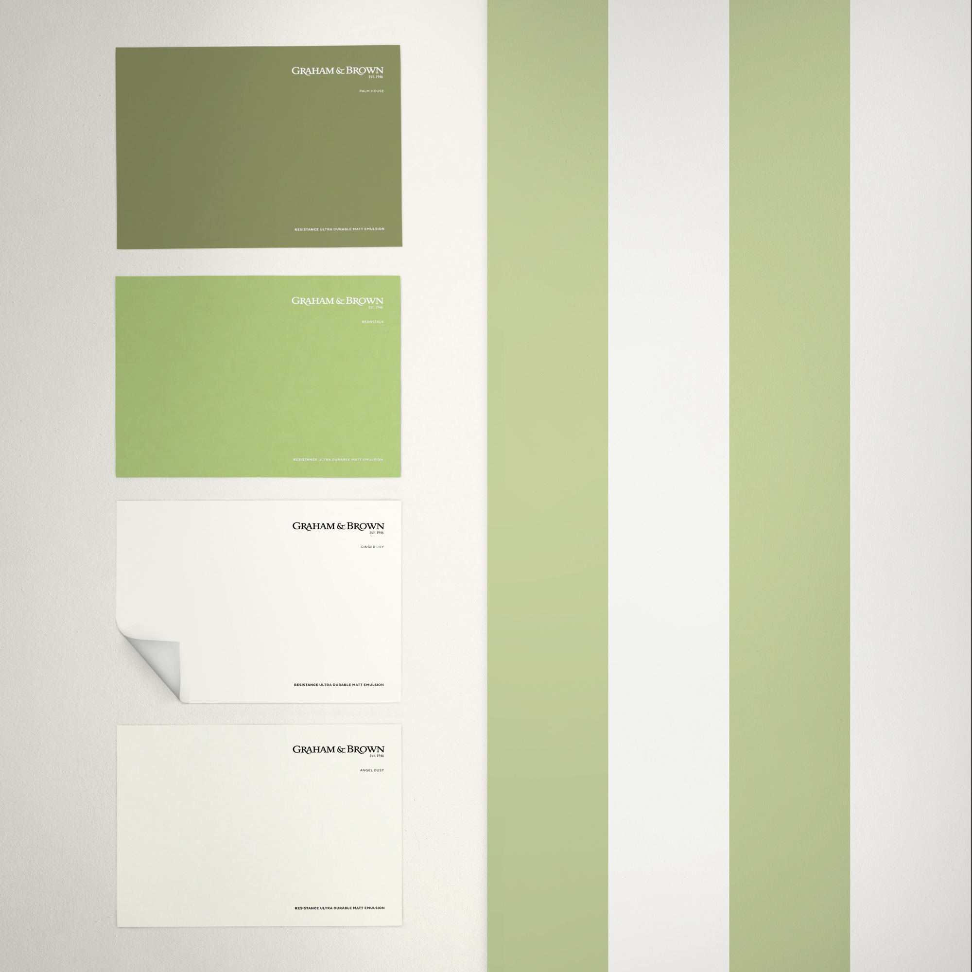 Vliesbehang quartet stripe green