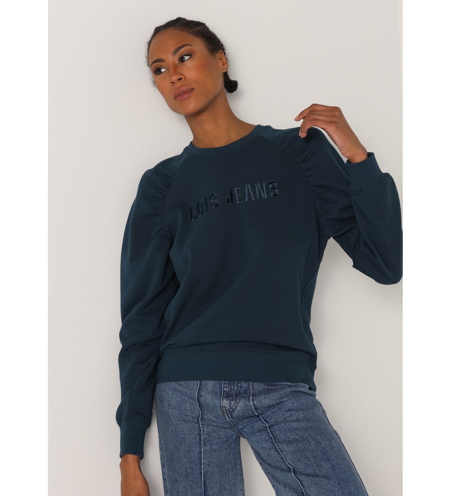 Moletom Lois Navy com mangas raglan