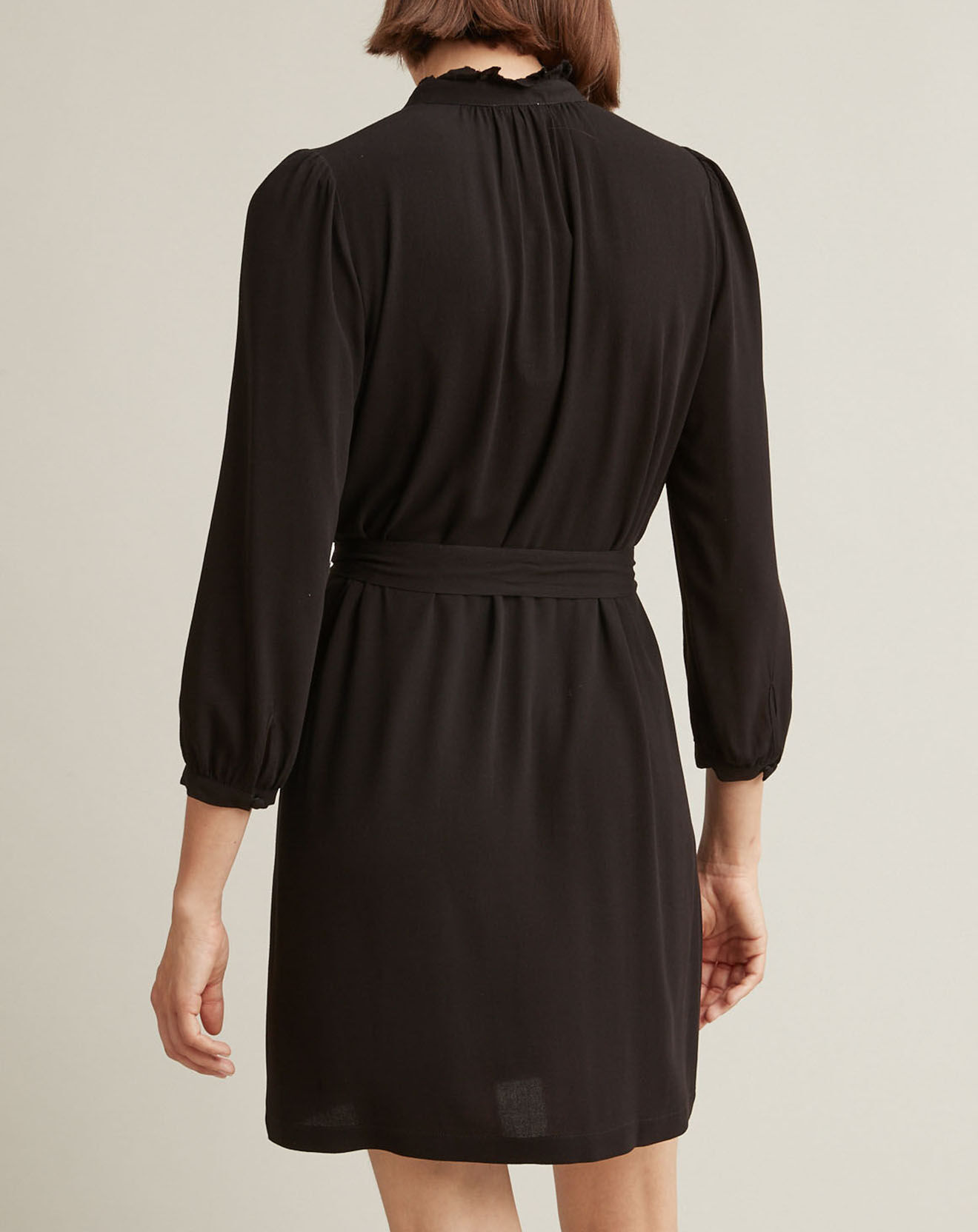 Cyrillus Robe courte col victorien noir foncé