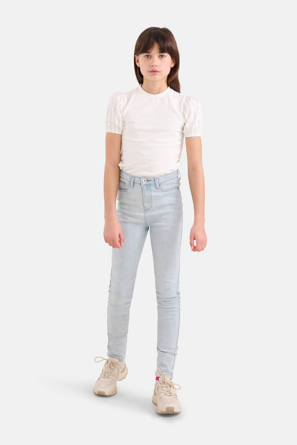 Shoeby high waist skinny jeans light blue denim bleached
