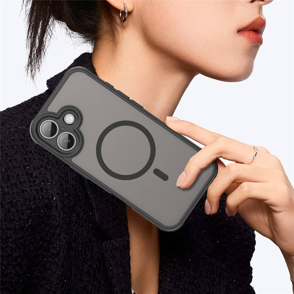 iPhone 17 MagSafe Hybrid Hülle mit TPU Bumper - Schwarz