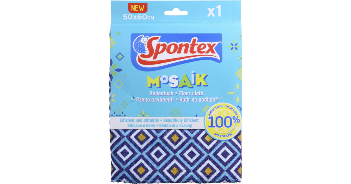 SPONTEX Microfaser Mosaik Bodentuch