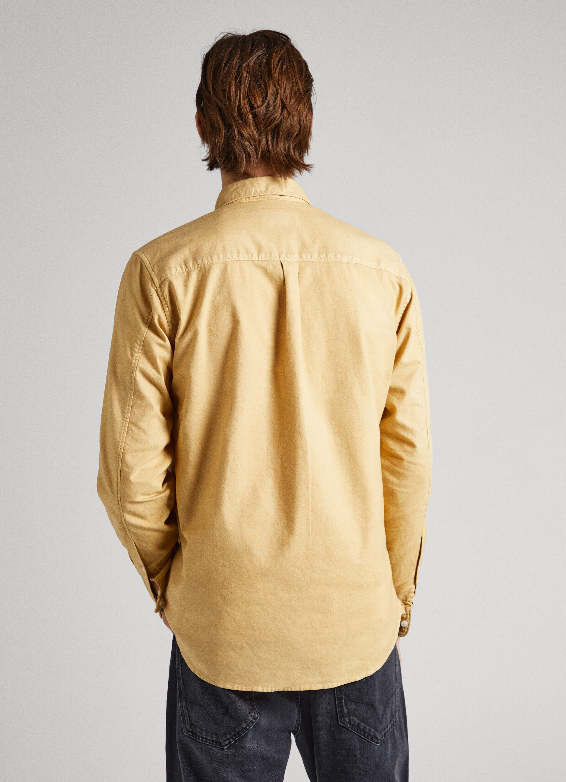 Camisa Oxford de corte regular - amarelo siena