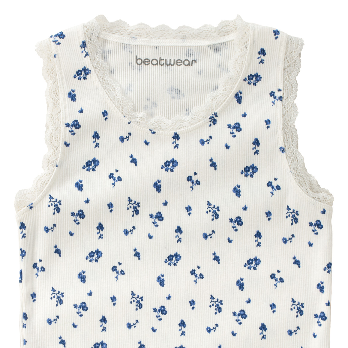 Beatwear Mädchen Top mit Spitze weiss