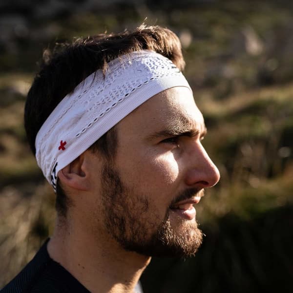 Bandeau running COMPRESSPORT THIN HEADBAND ON/OFF WHITE