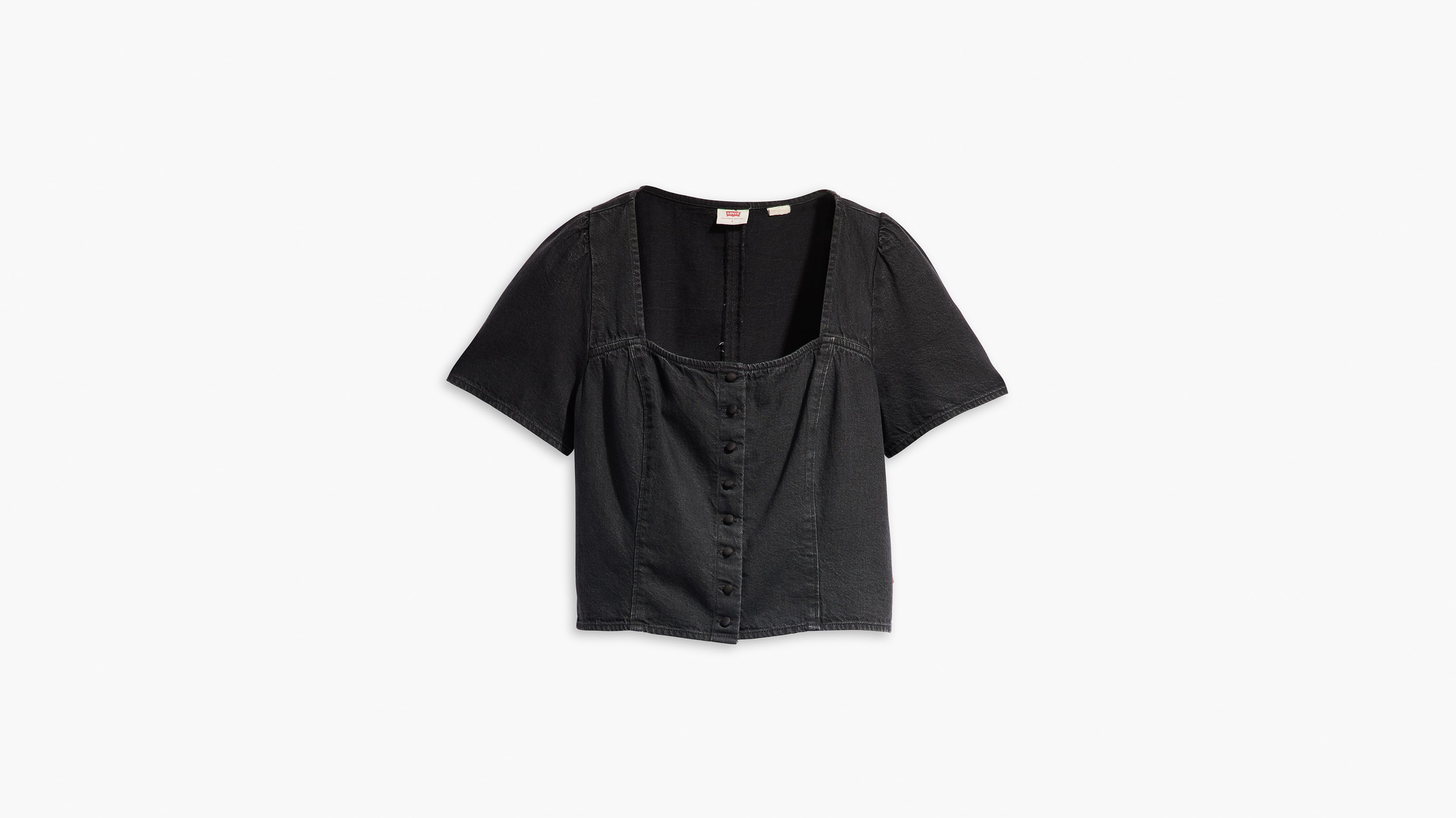 Pascale Short Sleeve Blouse - Dark Ages 3 - Noir
