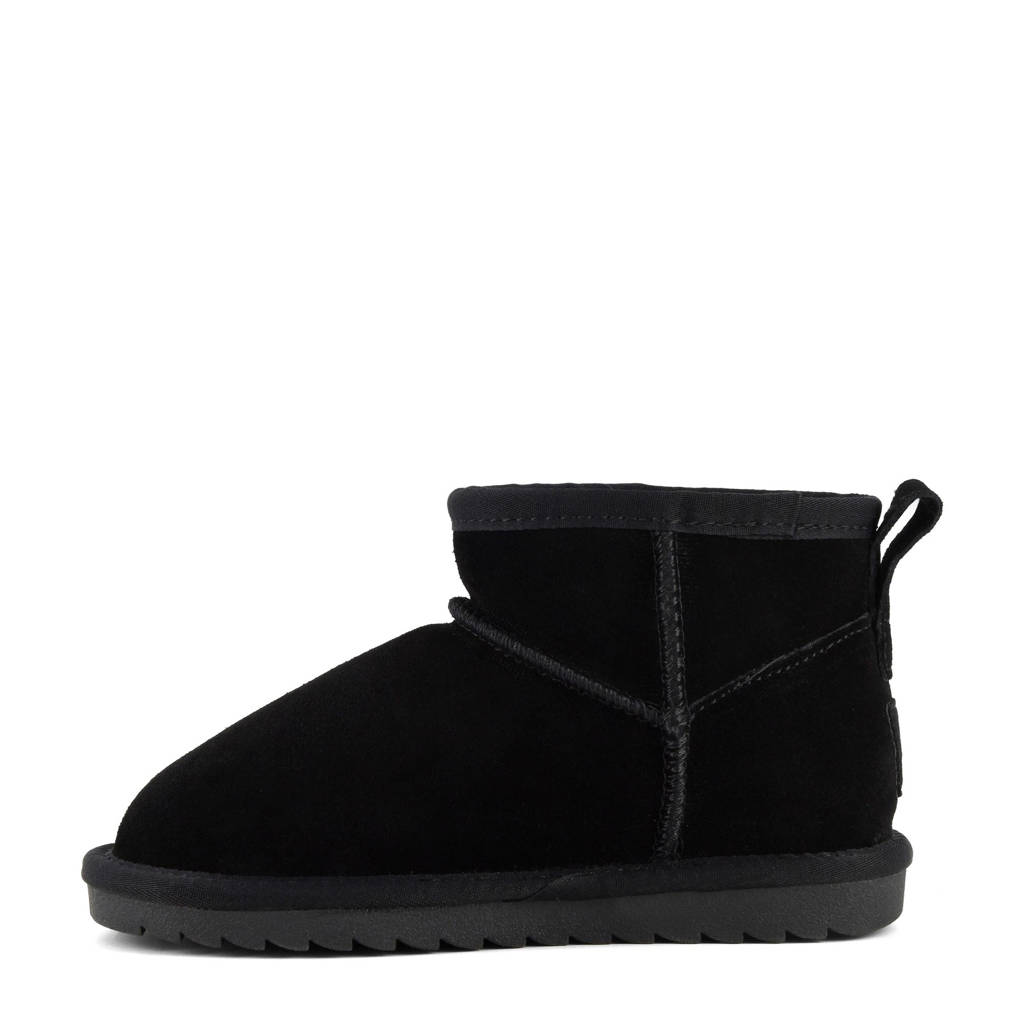 Colors of California gevoerde suède enkelboots zwart