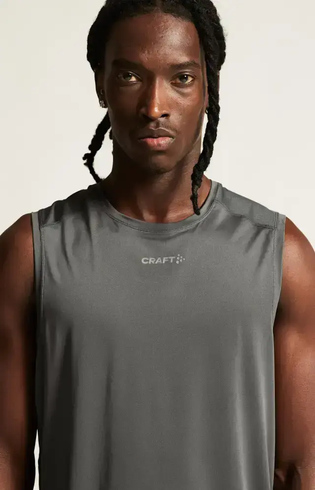 Craft ADV Essence 3 Hardloopshirt Zonder Mouwen Grijs Heren