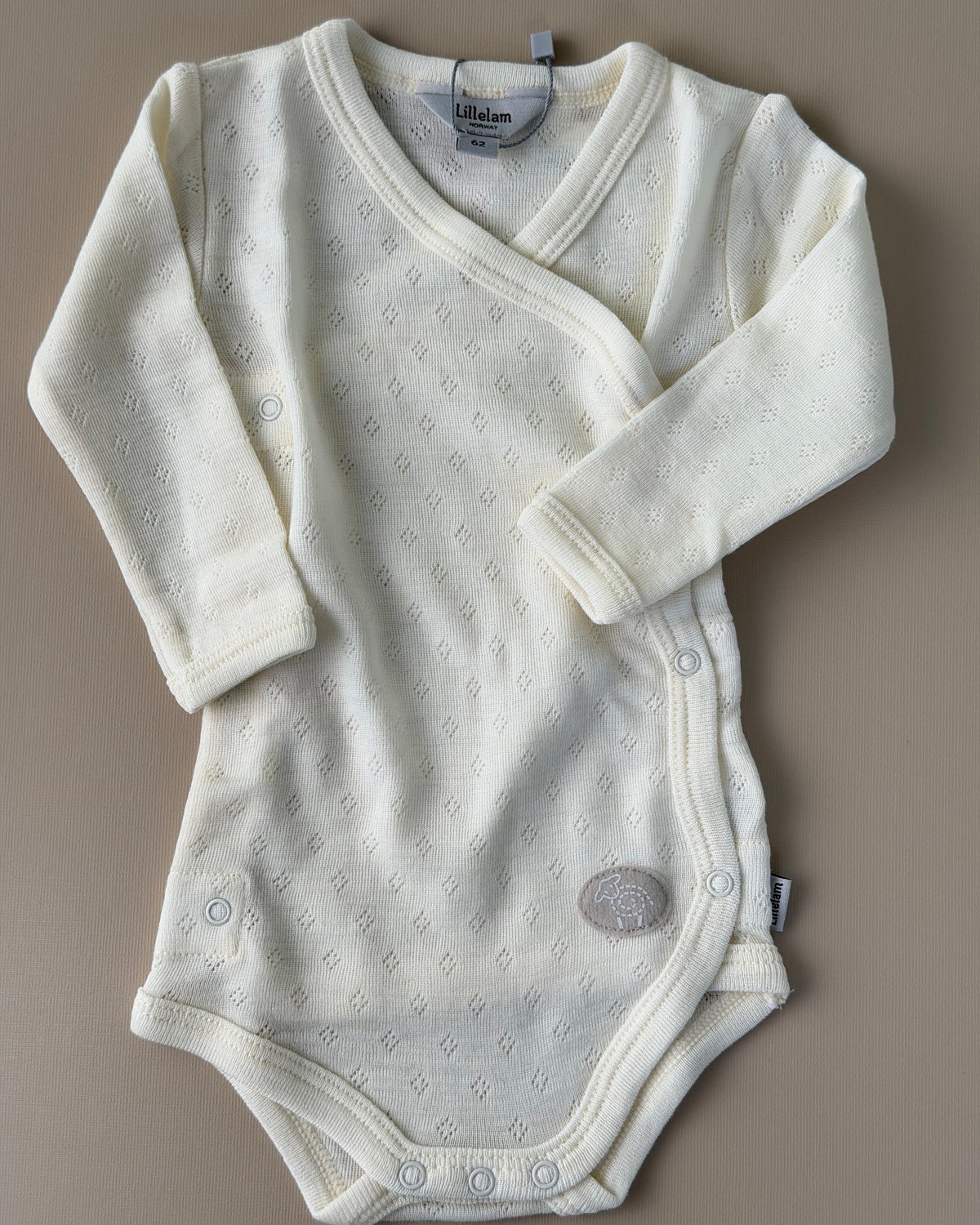 Omslagsbody Ull – 100% Merino, Pointelle | Ullbody Mini