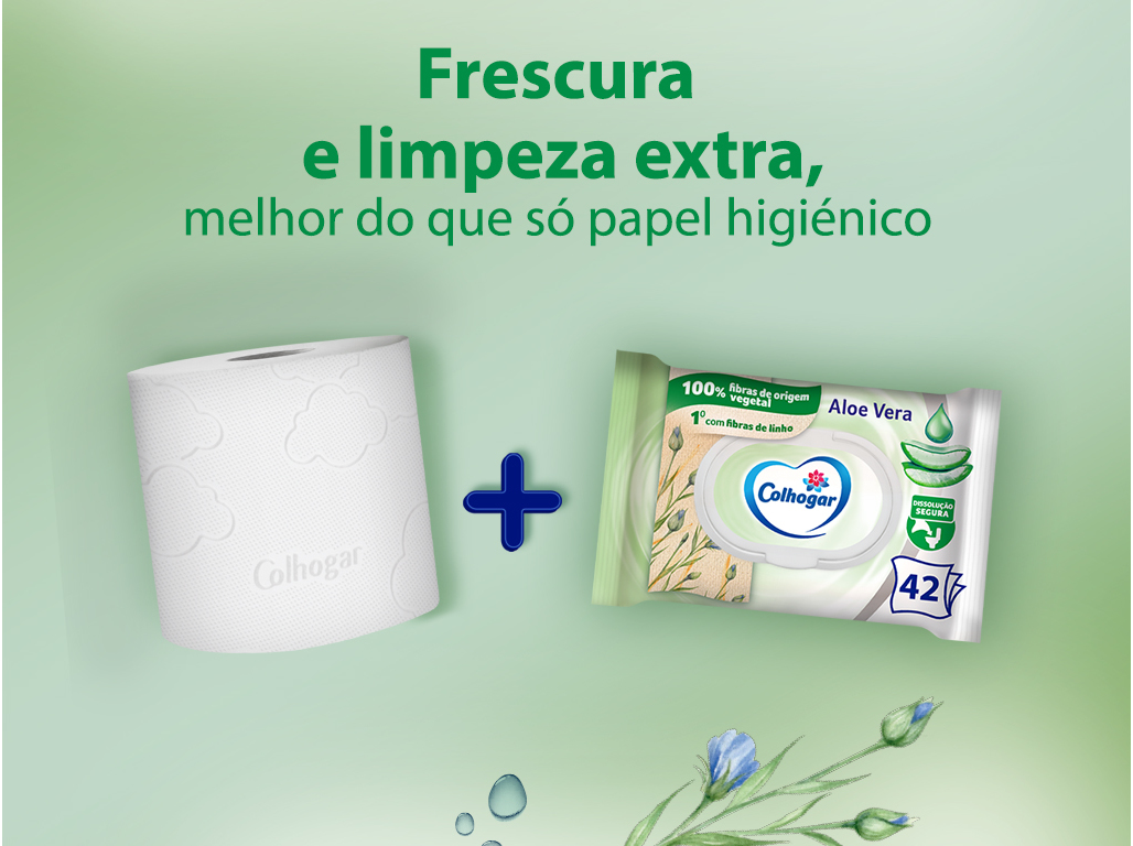 PAPEL HIGIÉNICO COLHOGAR HÚMIDO ALOÉ VERA 42UN
