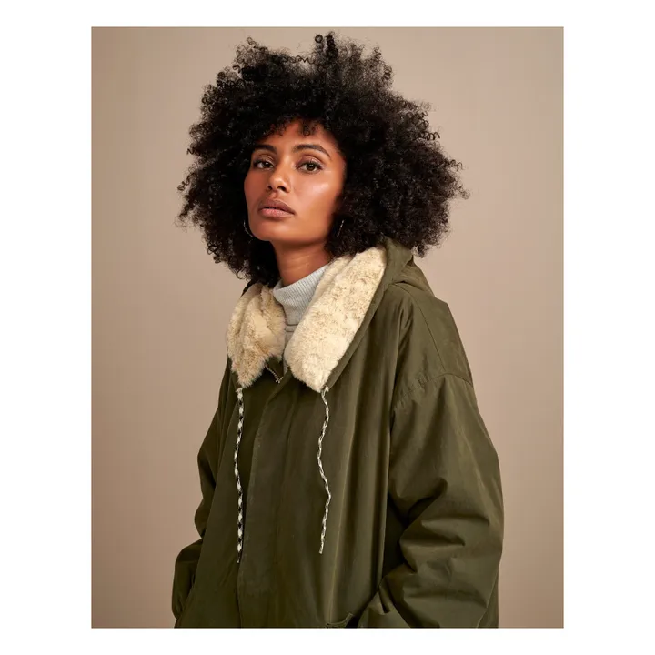 Bellerose Parka Fourrée Laos - Collection Femme  | Vert olive