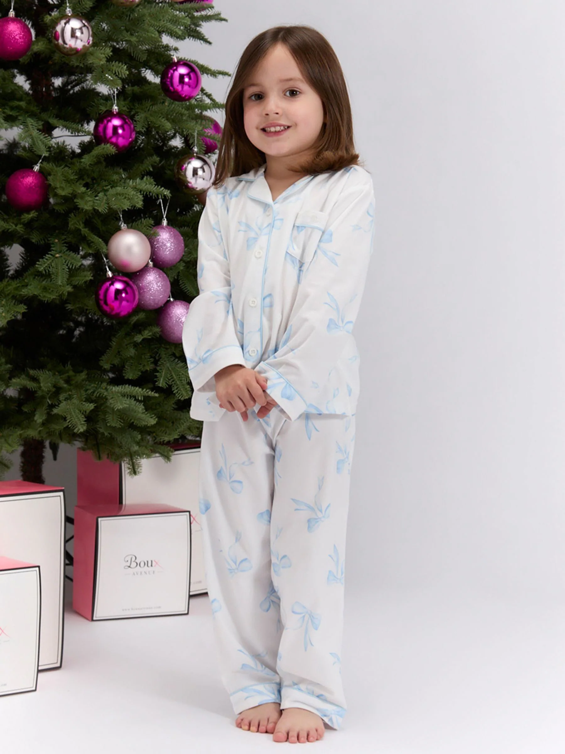 Wit - Boux Avenue Matching Stripe Christmas Pyjamas in a Bag