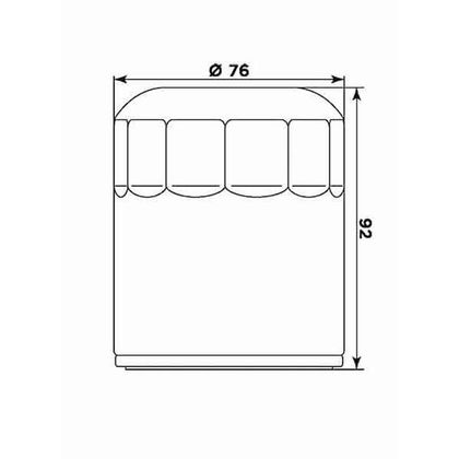 Filtre à huile Meiwa 2681713 Type origine