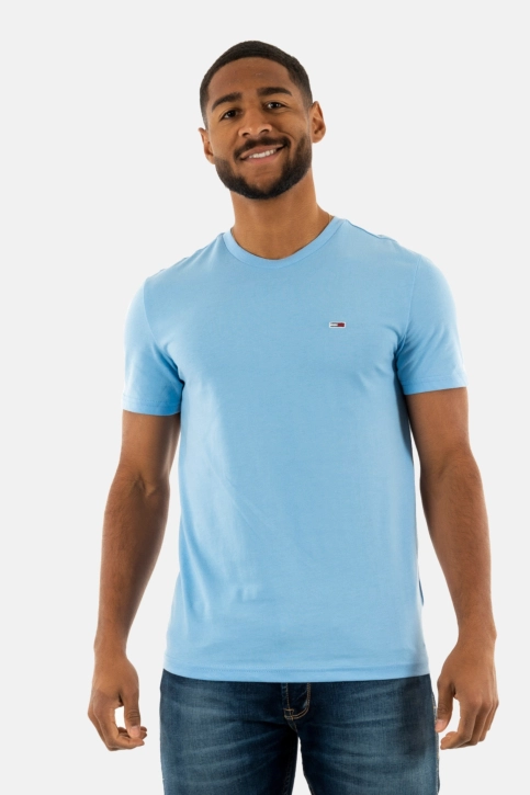 Tee shirt tommy jeans xslim jaspe c12 sugarplum blue heather