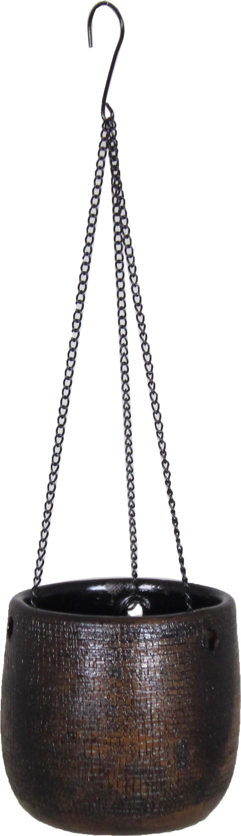 Bela Arte hangpot Mira donkerbruin D 18 H 16 cm