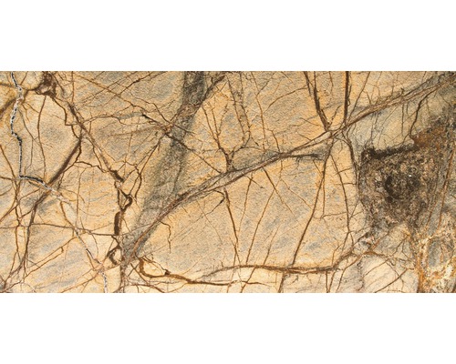 Echt steenmarmer SlateLite, flinterdun 1,5 mm, Regenwoudbruin, 61x122 cm