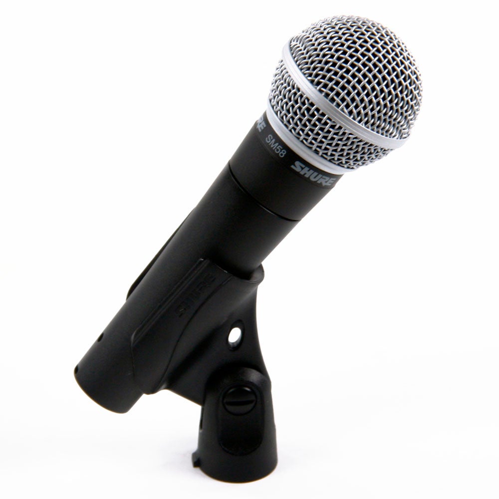 Shure SM58 LCE met usb converter, koptelefoon en broadcast arm