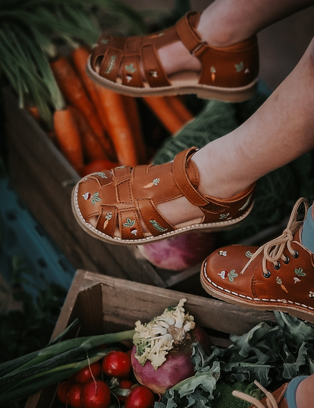 Veggie Classic Sandal - Cognac