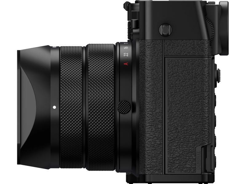 Fujifilm Fotokamera GFX 100RF Schwarz GFX-Kamera mit fest verbautem Objektiv und bringt die Mittelformat-Bildqualität in ein ultrakompaktes Design