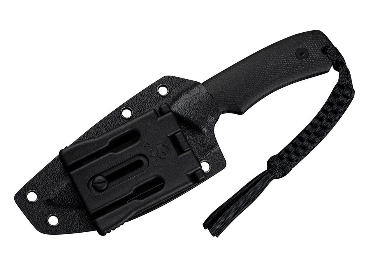 Civivi Gander C24058B-2, Black Stonewashed 14C28N, Black Canvas Micarta vaststaand mes, Matt Gentry design