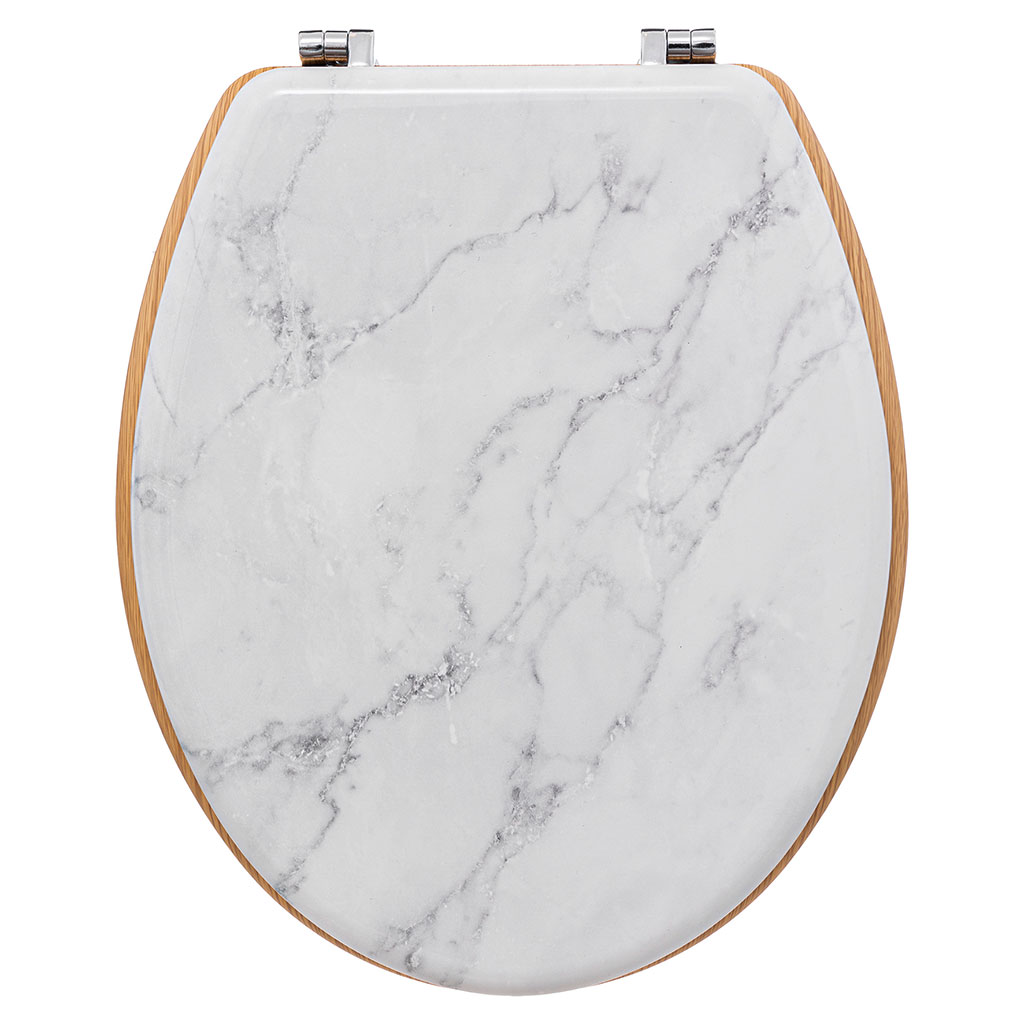 Abattant WC LEA effet marbre blanc 36x5.5x7.5cm