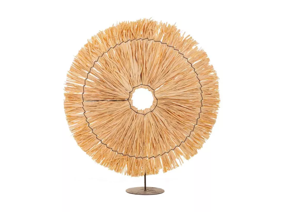 Figurine décorative en fibre naturelle marron 45x02x50h