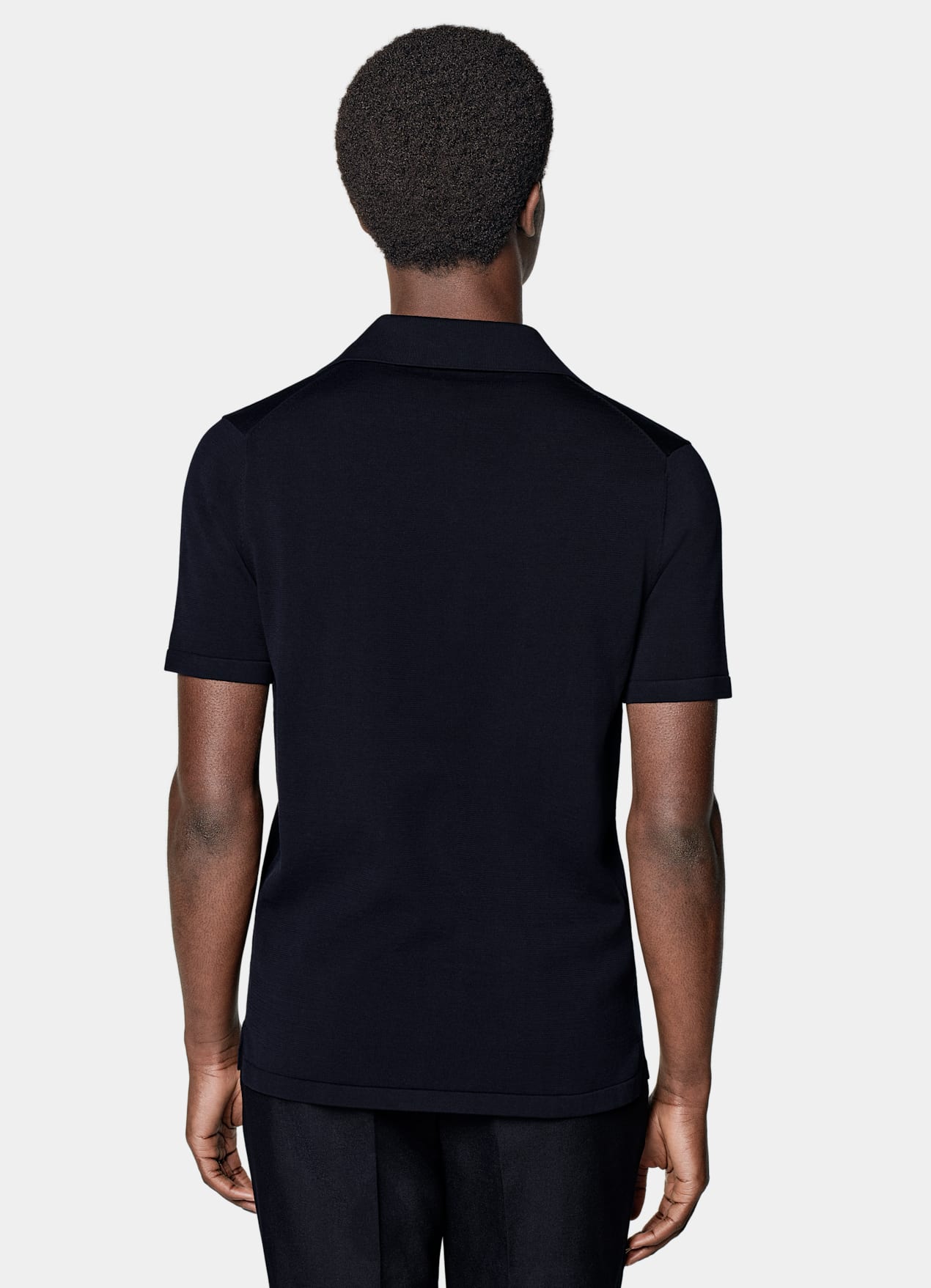 Cardigan type polo bleu marine