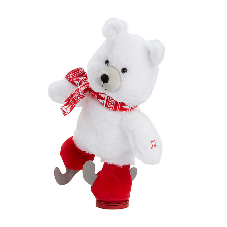 Peluche de Noël animée et musicale ours polaire