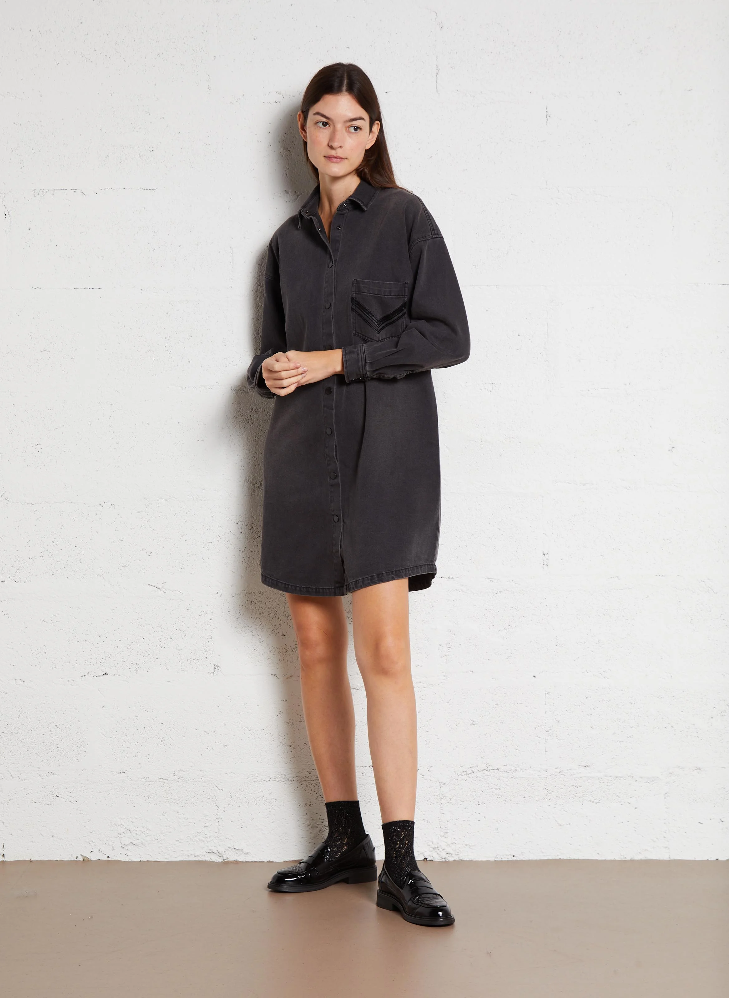 Mocassins en cuir vernis | Noir
