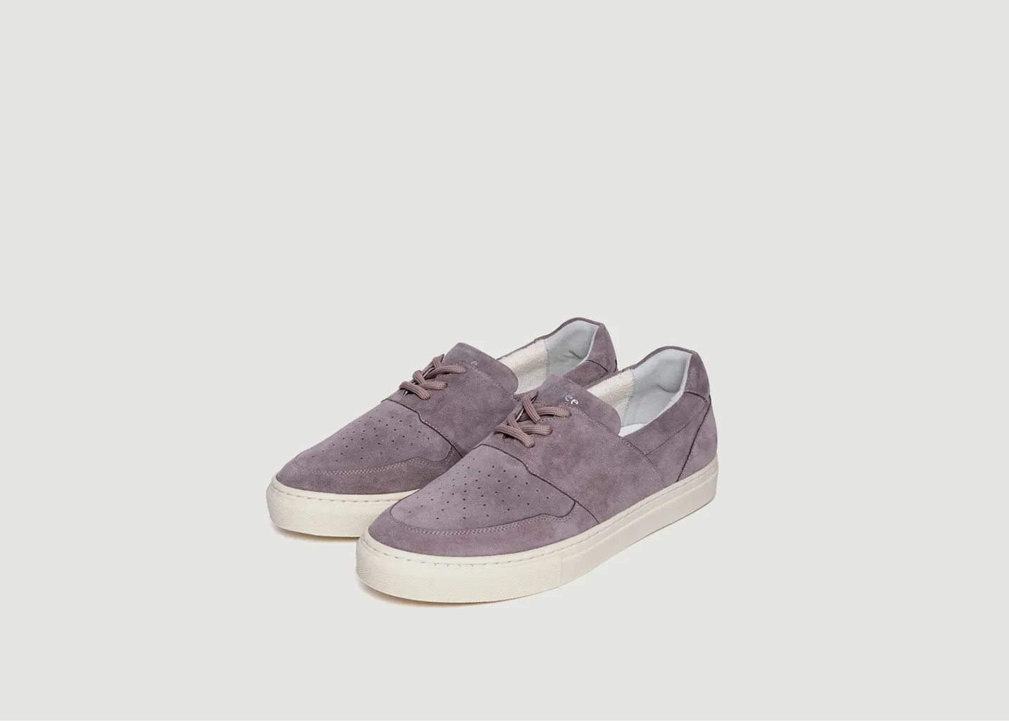 Sneakers basses en cuir suédé Pyla Oyster Timothée Paris