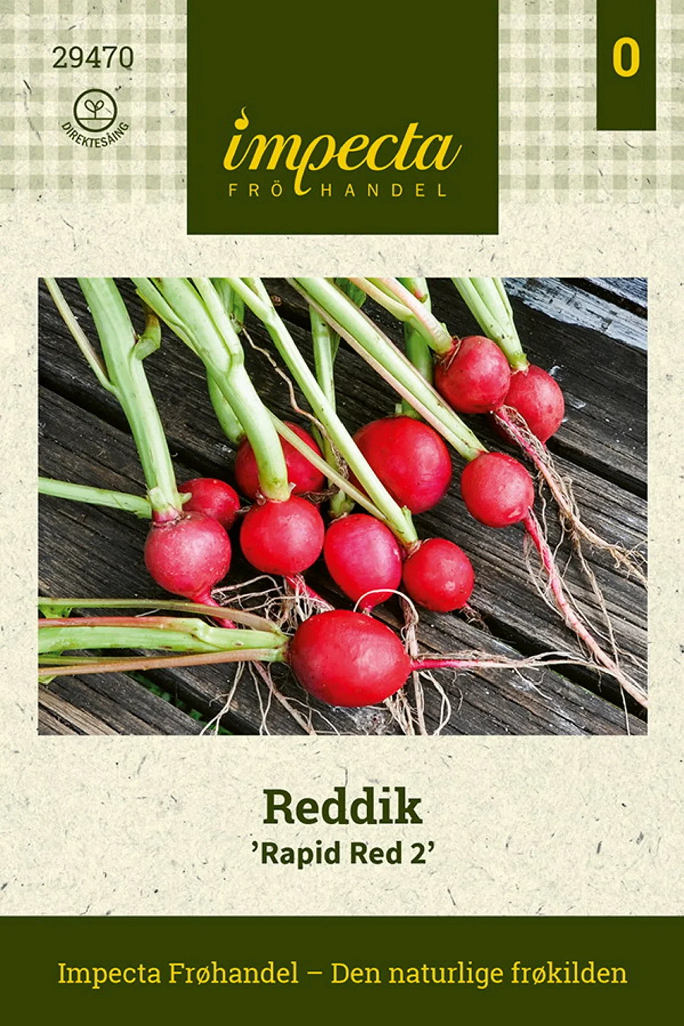 Raphanus sativus 'Rapid Red 2' Reddik 'Rapid Red 2'