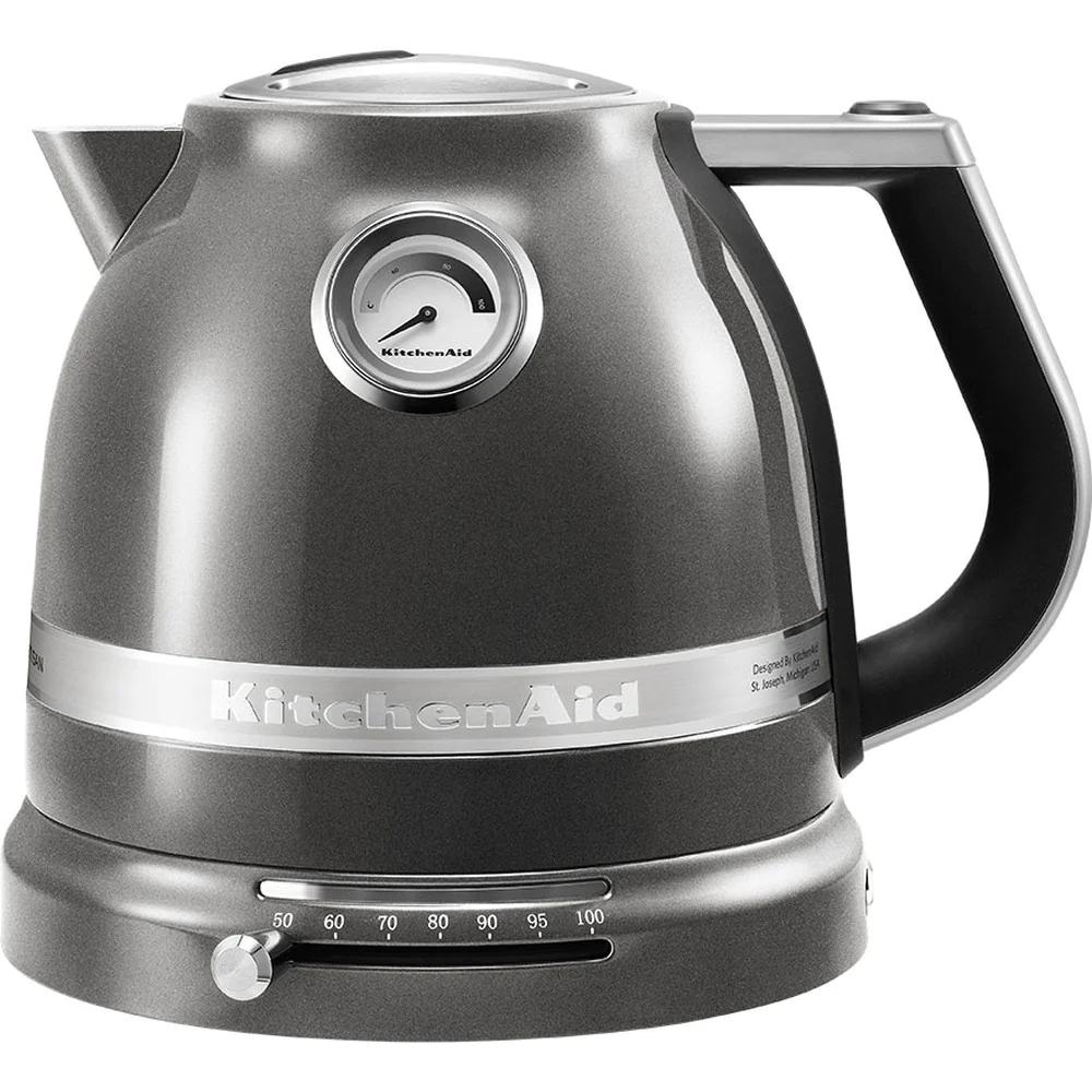 bouilloire électrique de 1,5L 2400W gris étain argent Kitchenaid