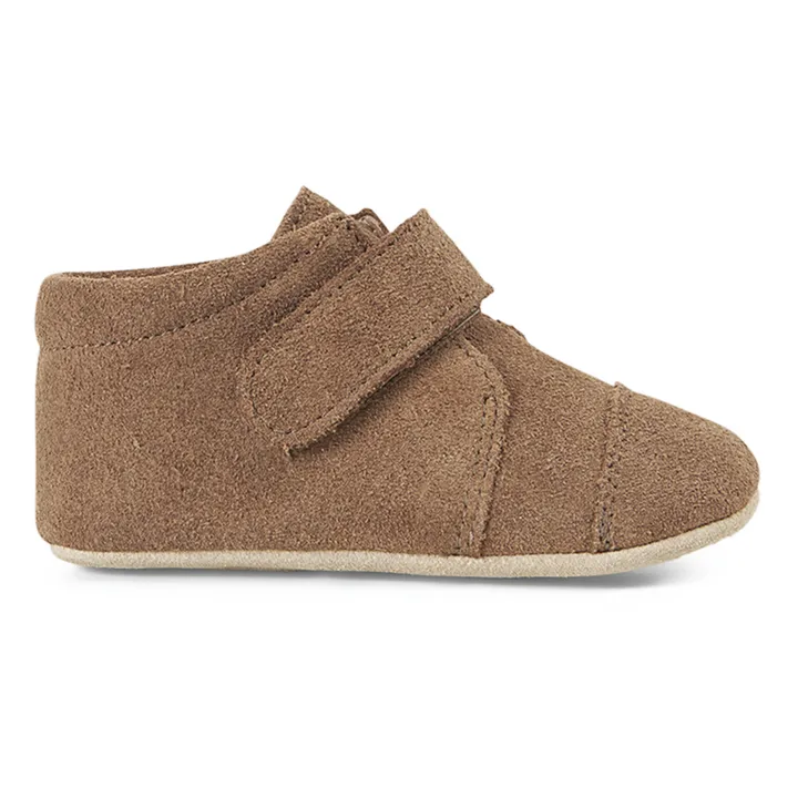 Petit Nord Chaussons Scratchs | Marron