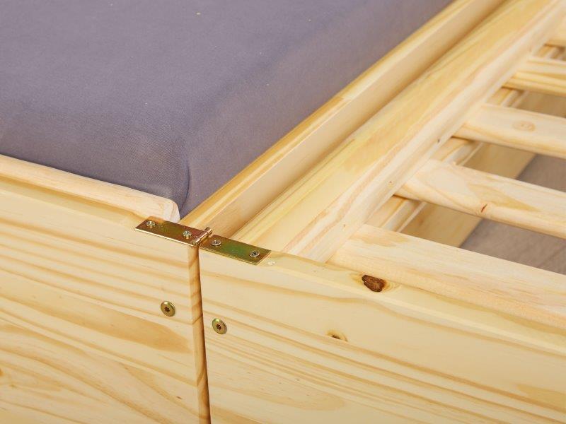 Sofabett LOTAR - natur - Kiefer massiv - 90x200 cm