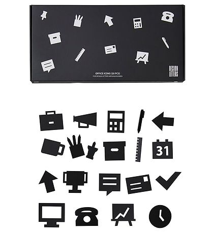 Design Letters Ikone - Büro - Schwarz