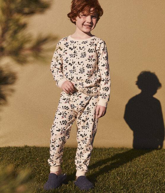 Pyjama fleur petite fille en molleton