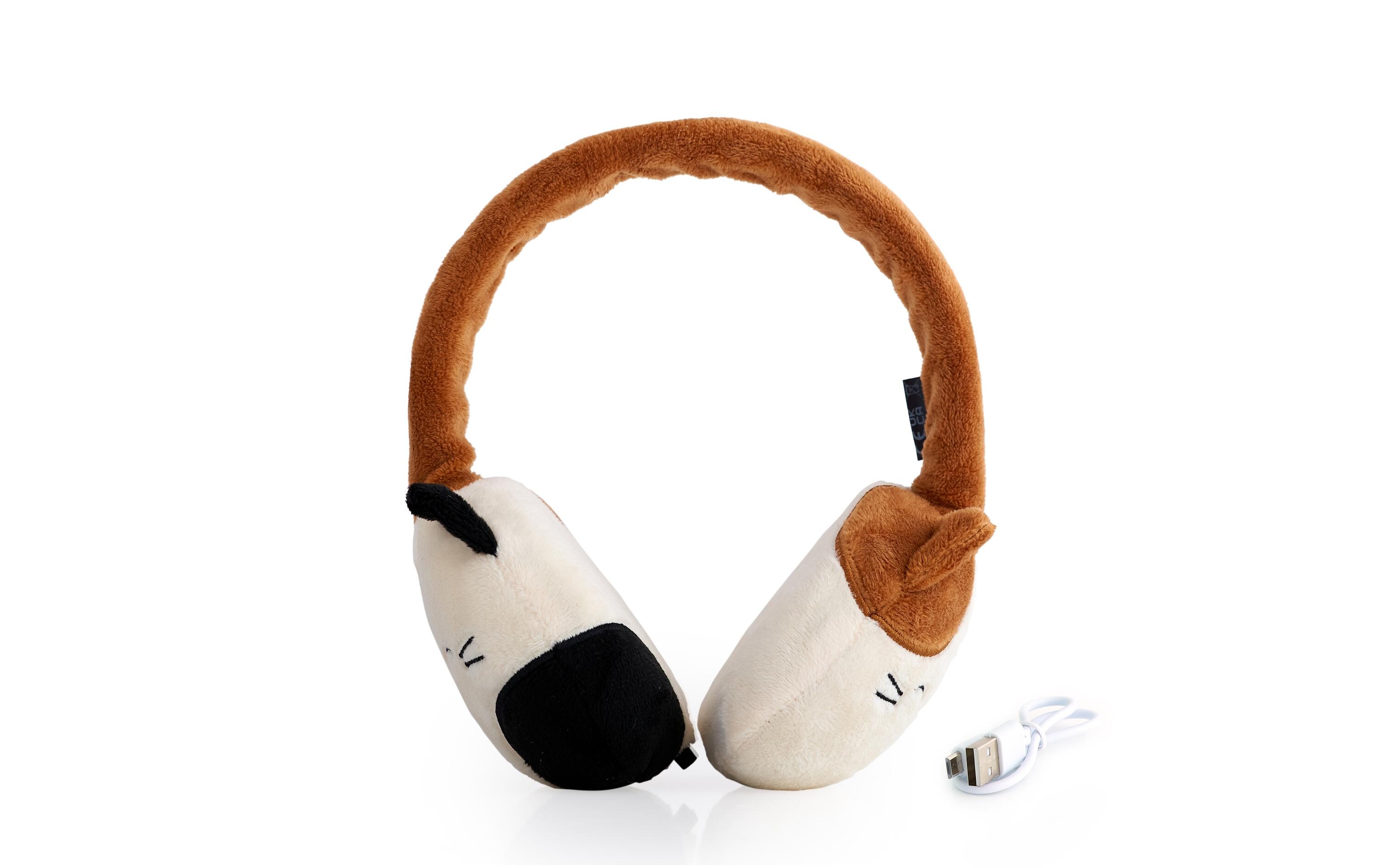 Kinderkopfhörer Cam Bluetooth Braun/Schwarz/WeissKabellose Plüsch-Kopfhörer