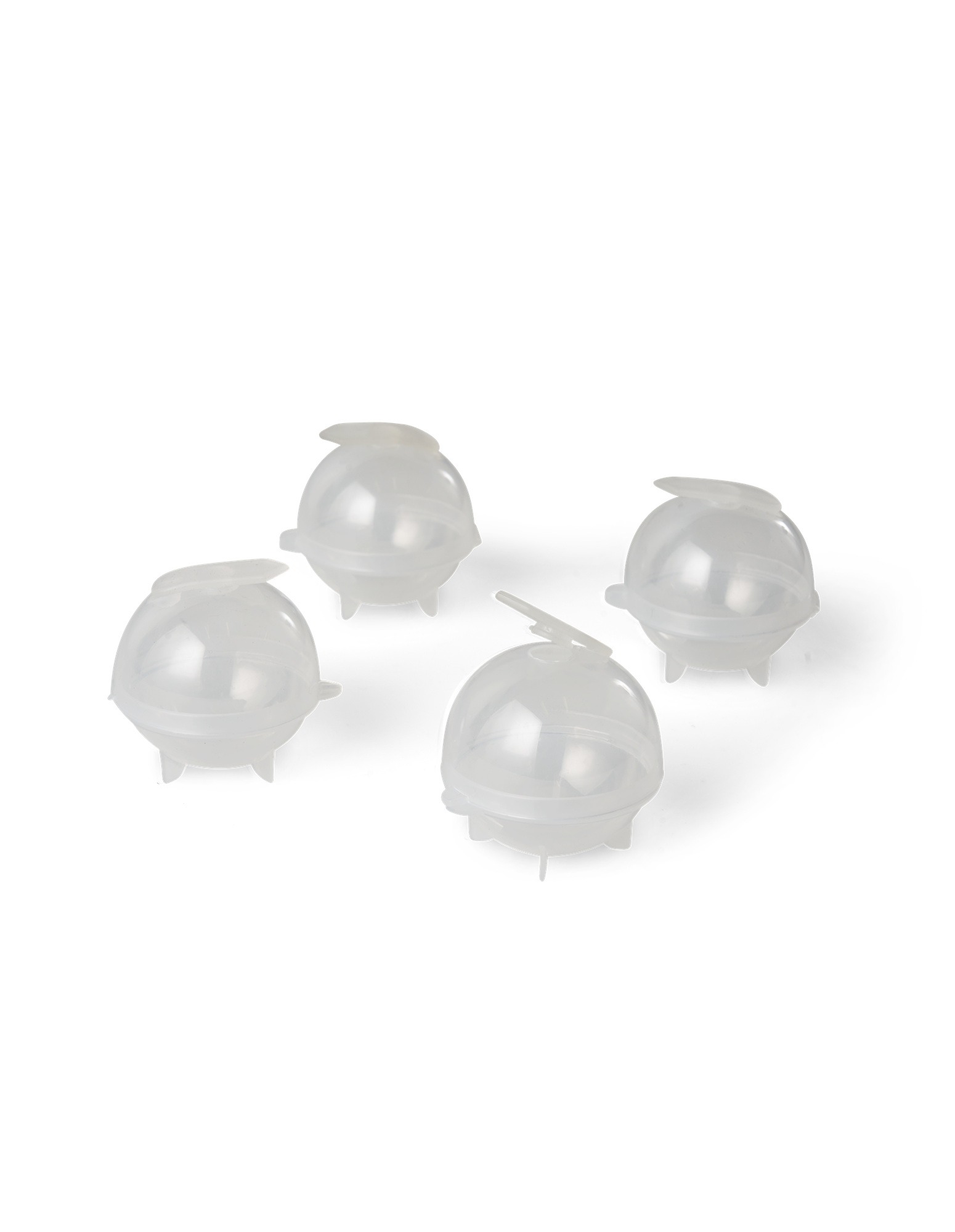 Form til runde isterninger | Silikone/polypropylen. 5 cm. 4 stk. | Clear