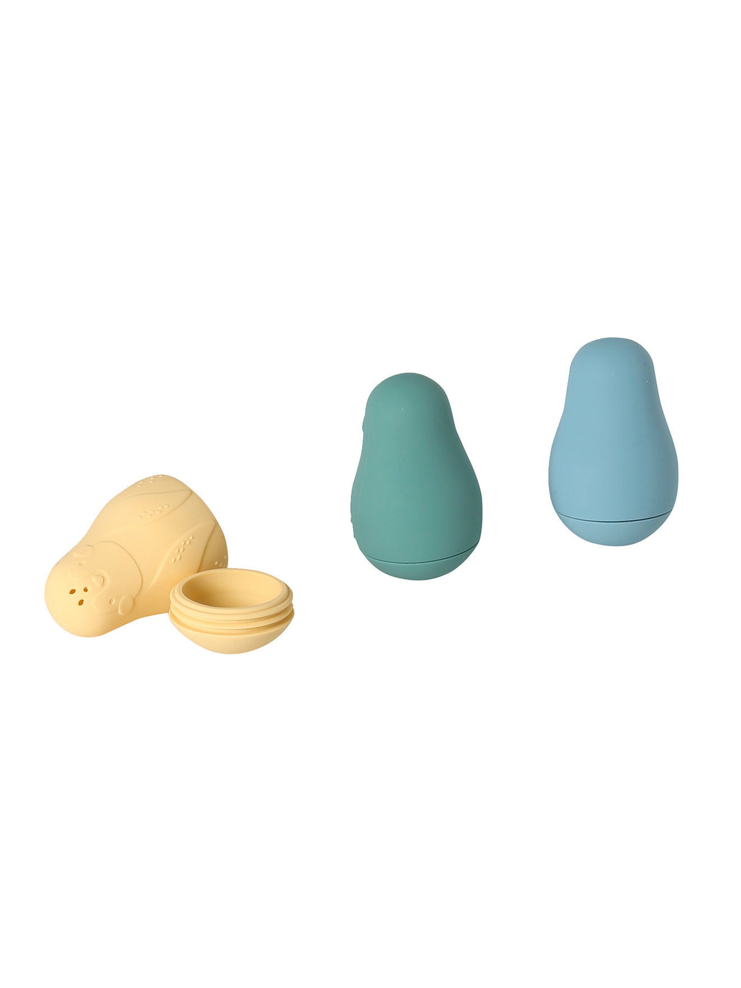 Vertbaudet 3er-Set Baby Badewannen-Spritzfiguren, Pinguine mehrfarbig