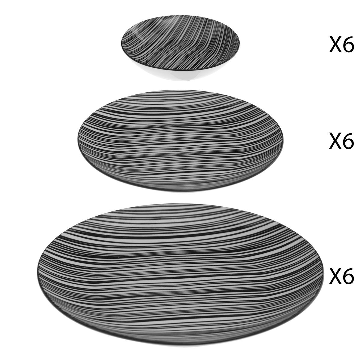 SERVICE 18 PIECES BOHEMIA ZEBRE