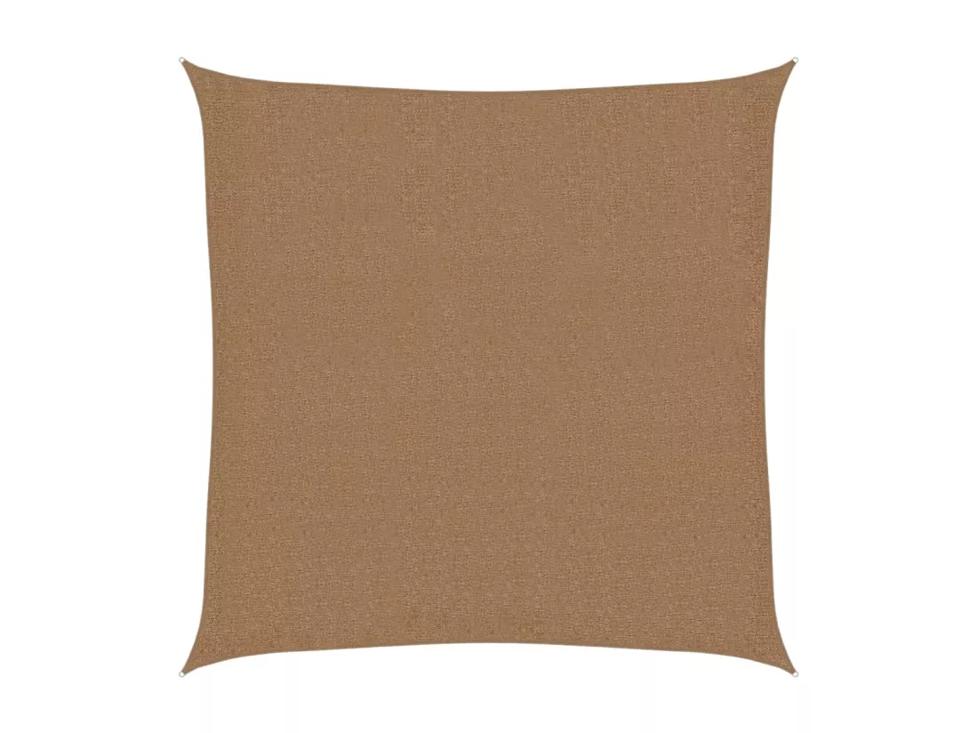 Voile d'ombrage 160 g/m² Taupe 3,6x3,6 m PEHD
