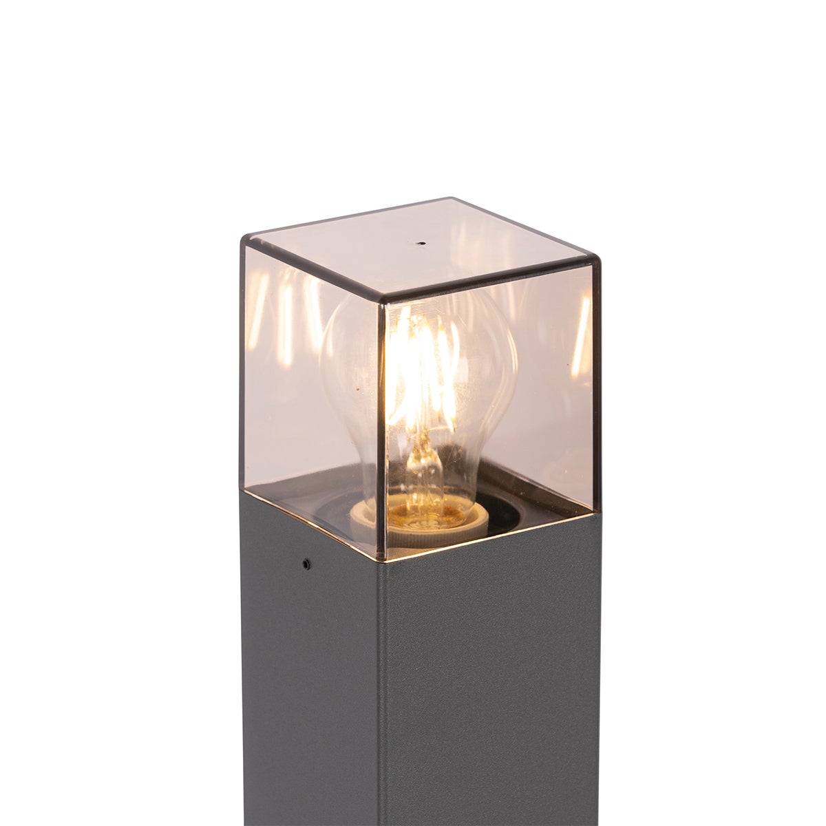 Moderne staande buitenlamp 70 cm donkergrijs IP44 - Denemarken