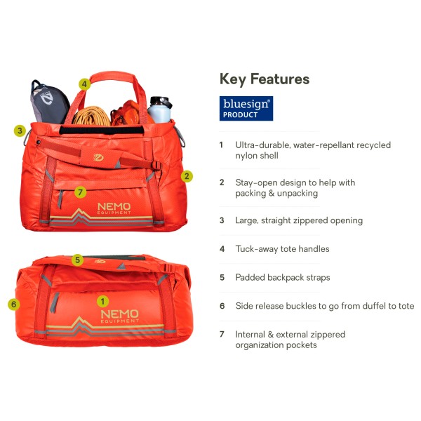 Nemo - Double Haul Convertible Duffel 55 - Sac de voyage