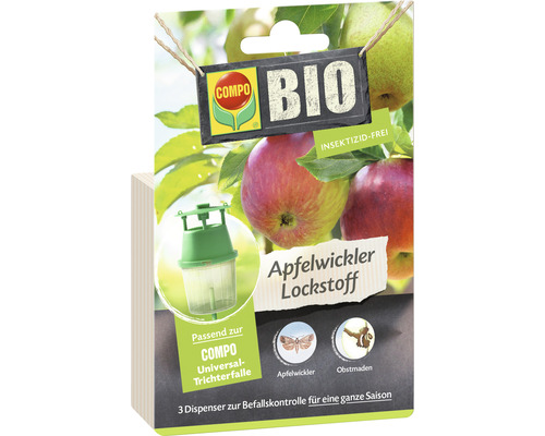 COMPO BIO Lokmiddel tegen fruitmotten, geschikt voor de COMPO Universele Trechterval, 3 stuks. Insecticidevrij.