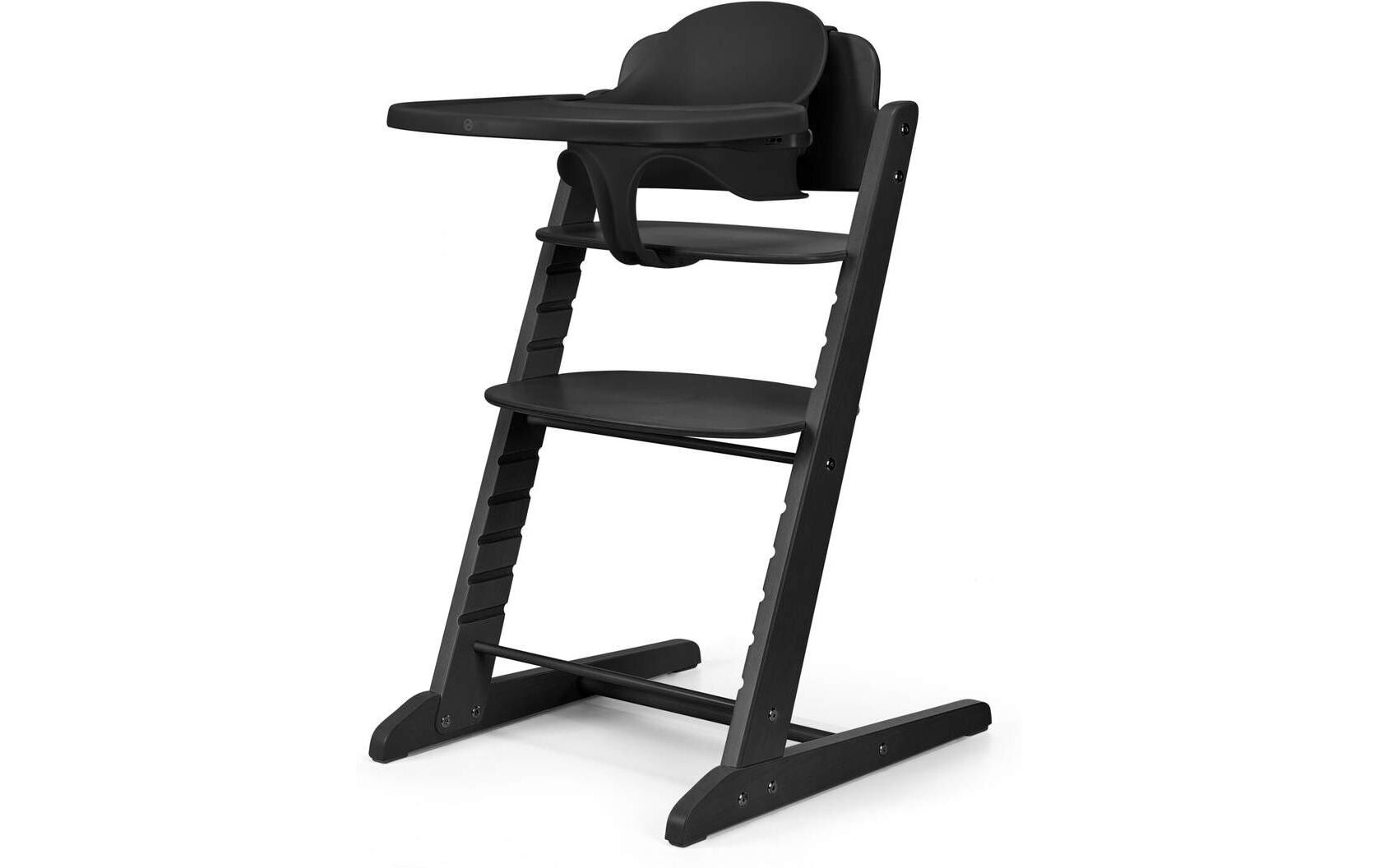 Treppenhochstuhl Iris 3in1 Schwarz<br>Höhenverstellbarer Hochstuhl aus Holz für Kinder und Erwachsene