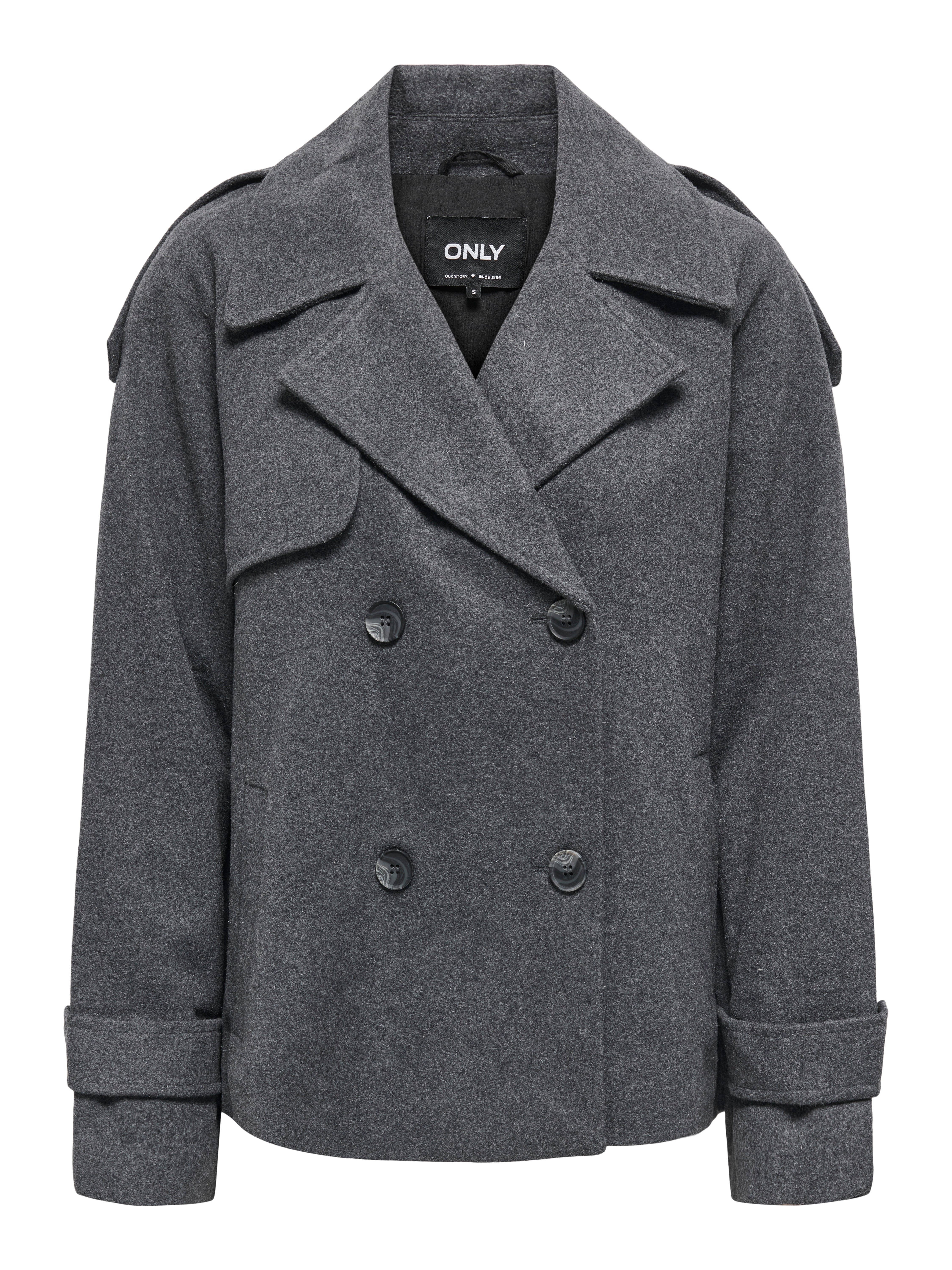 ONLMAISY Trenchcoat Dark Grey Melange