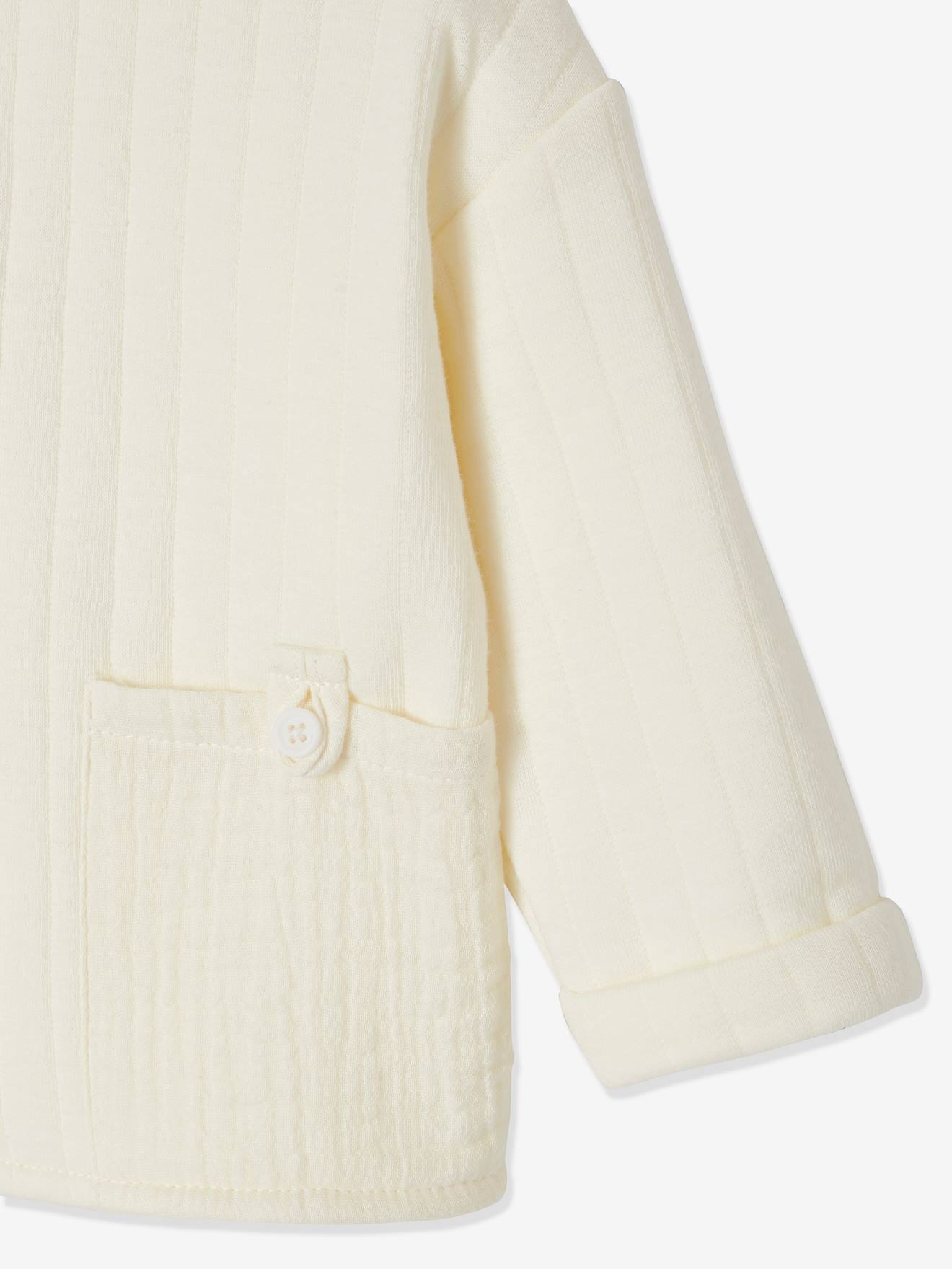 Casaquinho acolchoado para recém-nascido cor cappuccino