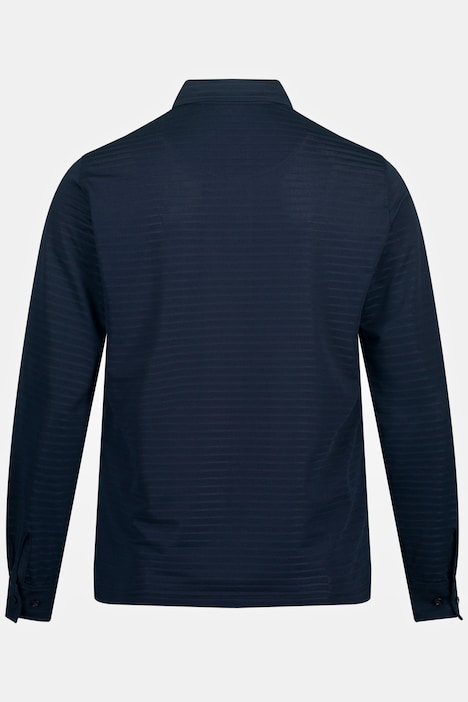 Poloshirt, OEKO-TEX, Langarm, Jacquard, Polokragen