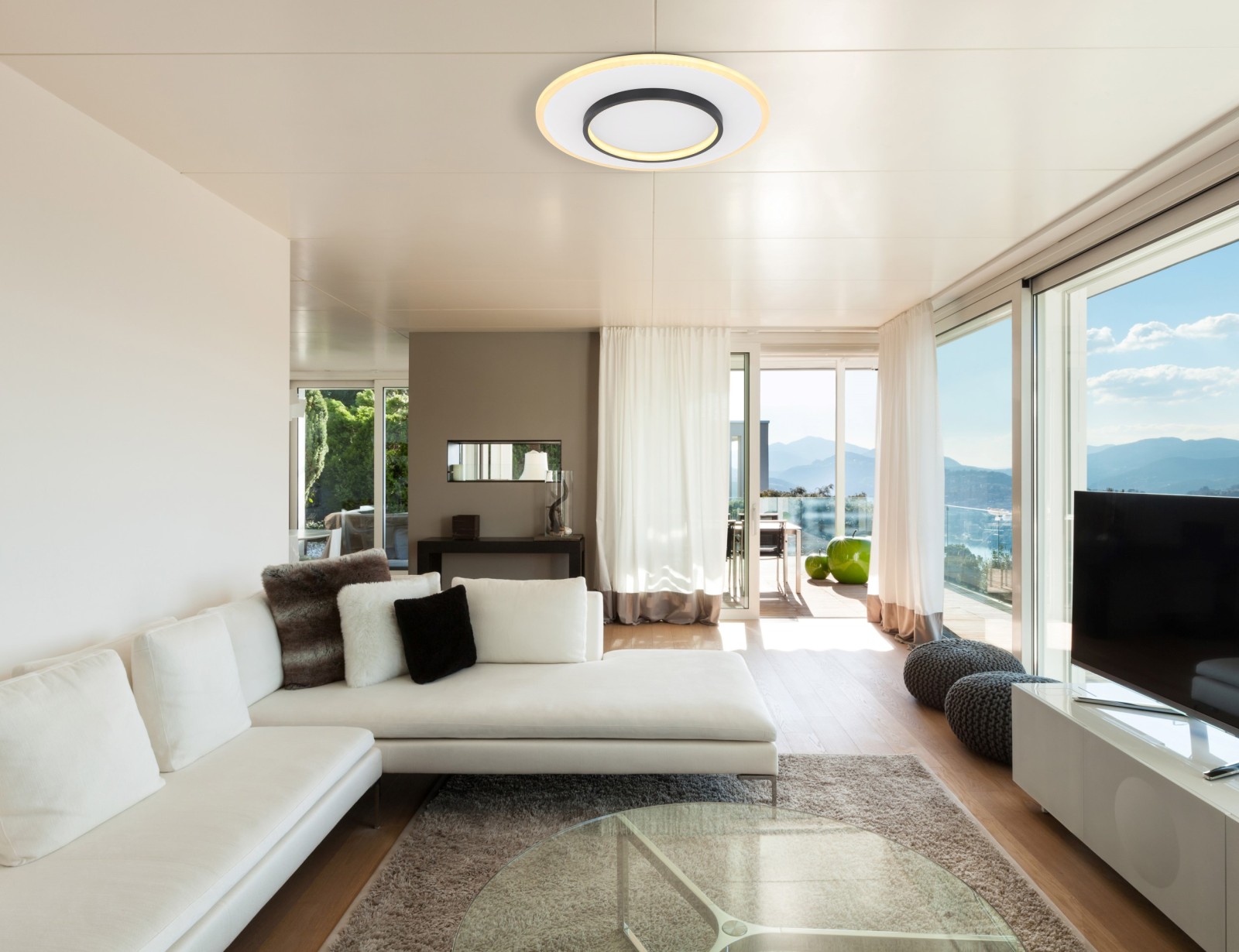 LED-Deckenleuchte - weiß - Ø 46,8 cm